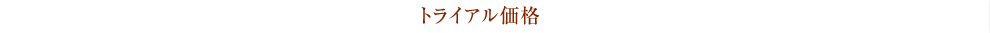 トライアル価格
